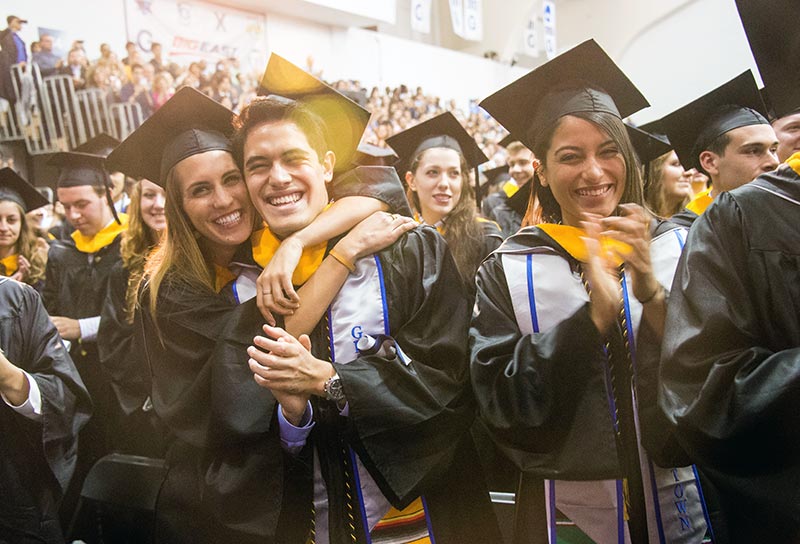 School of Foreign Service graduates celebrate during commencement ceremony